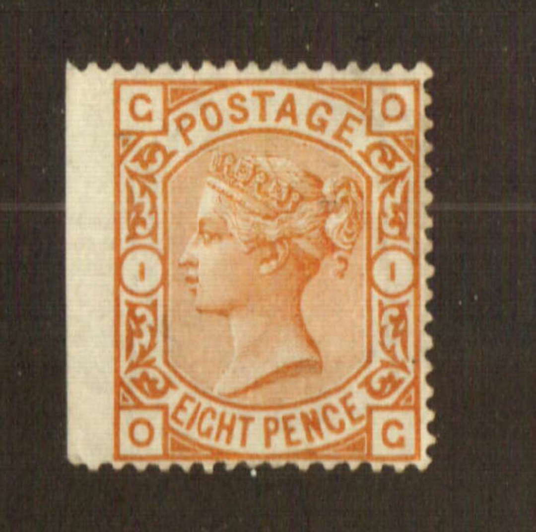 GREAT BRITAIN 1873 Victoria 1st Definitive 8d Orange. Margin copy. - 74473 - Mint image 0