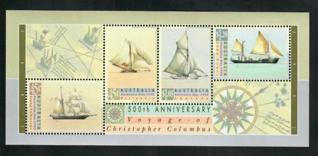 AUSTRALIA 1992 500th Anniversary of the Voyages of Christophrt Columbus. Miniature sheet. - 51045 - UHM image 0