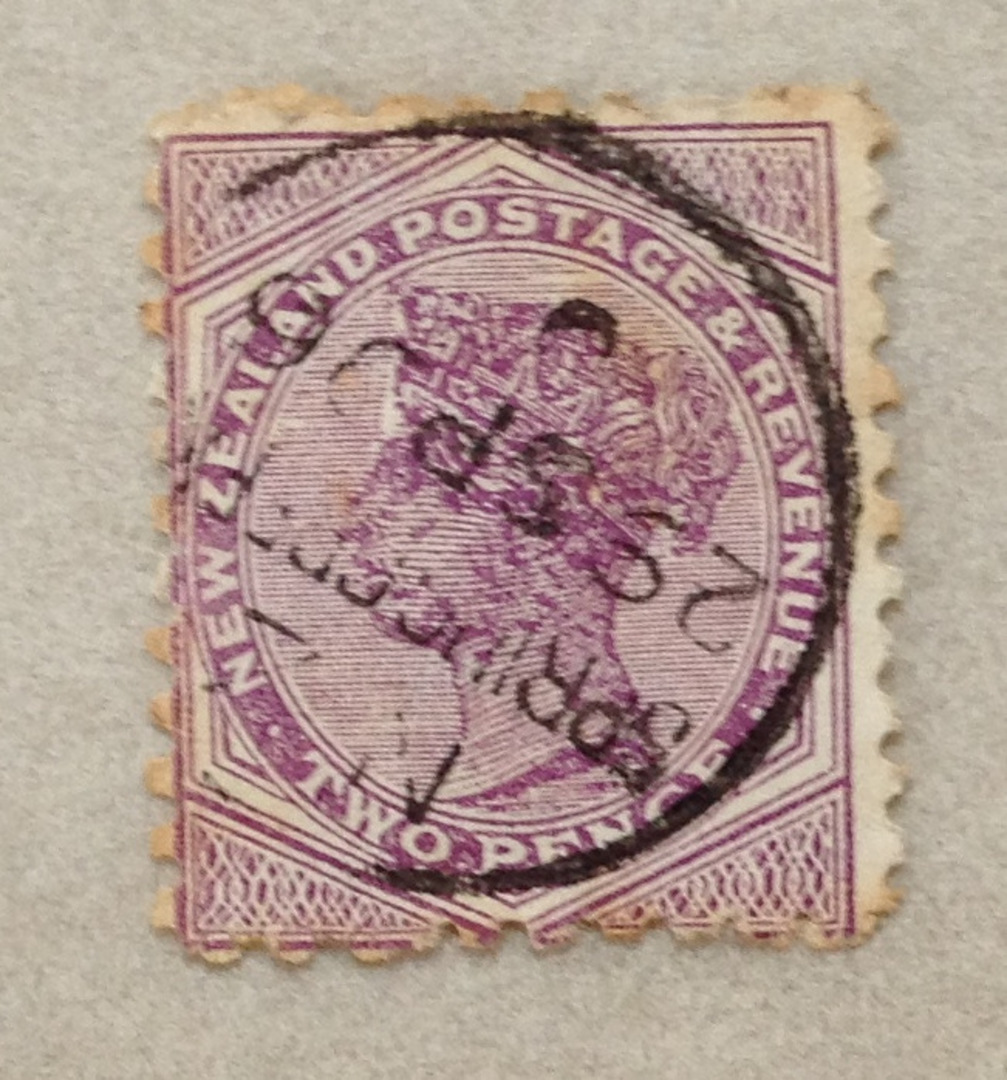 NEW ZEALAND Postmark bLENHEIM SPRING CREEK. A Class cancel on 2d Second Sideface. - 79897 - Postmark image 0