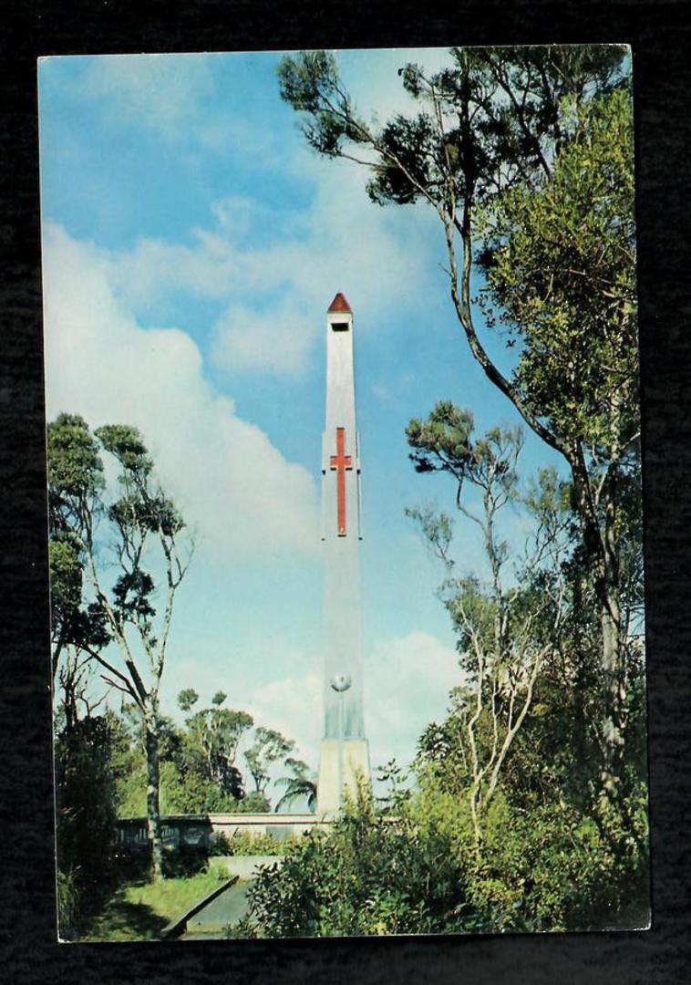 Modern Coloured Postcard by Gladys Goodall of Parahaki Memorial Whangarei. - 444484 - Postcard image 0