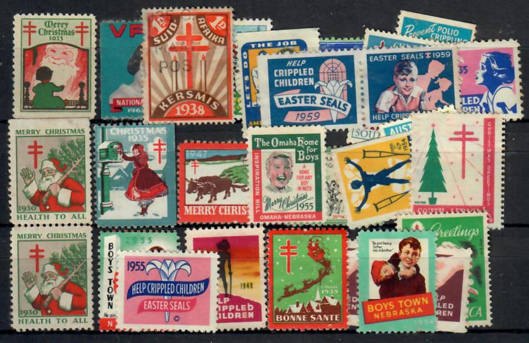 USA Selection of TB Seals on card. (30). - 22053 - Cinderellas image 0