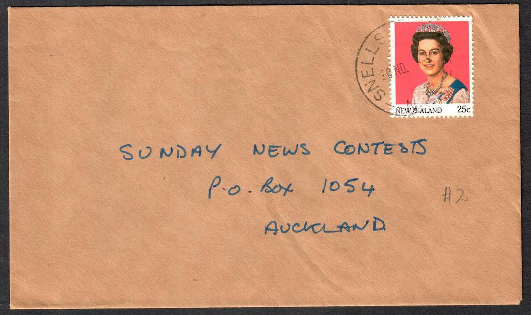 NEW ZEALAND Postmark Auckland SNELLS BEACH. J class cancel on cover. - 35455 - Postmark image 0