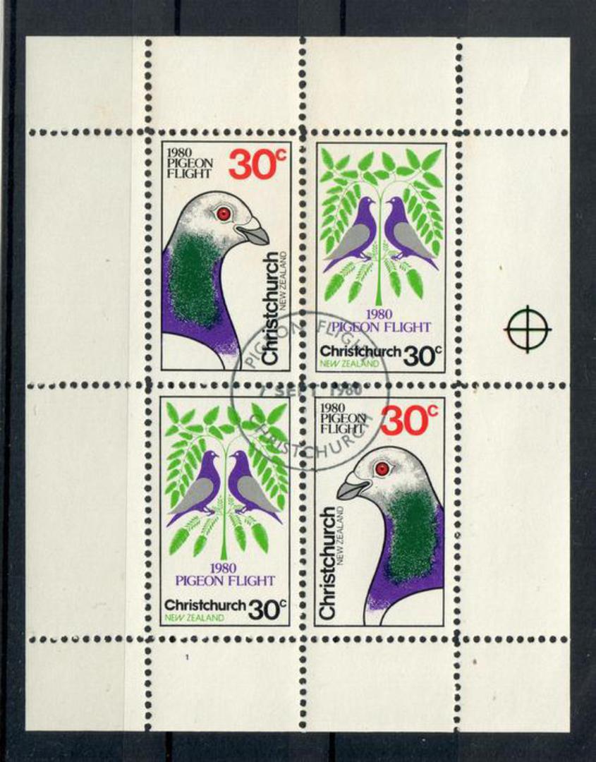 NEW ZEALAND 1980 Pigeon Flight miniature sheet. - 20376 - CTO image 0