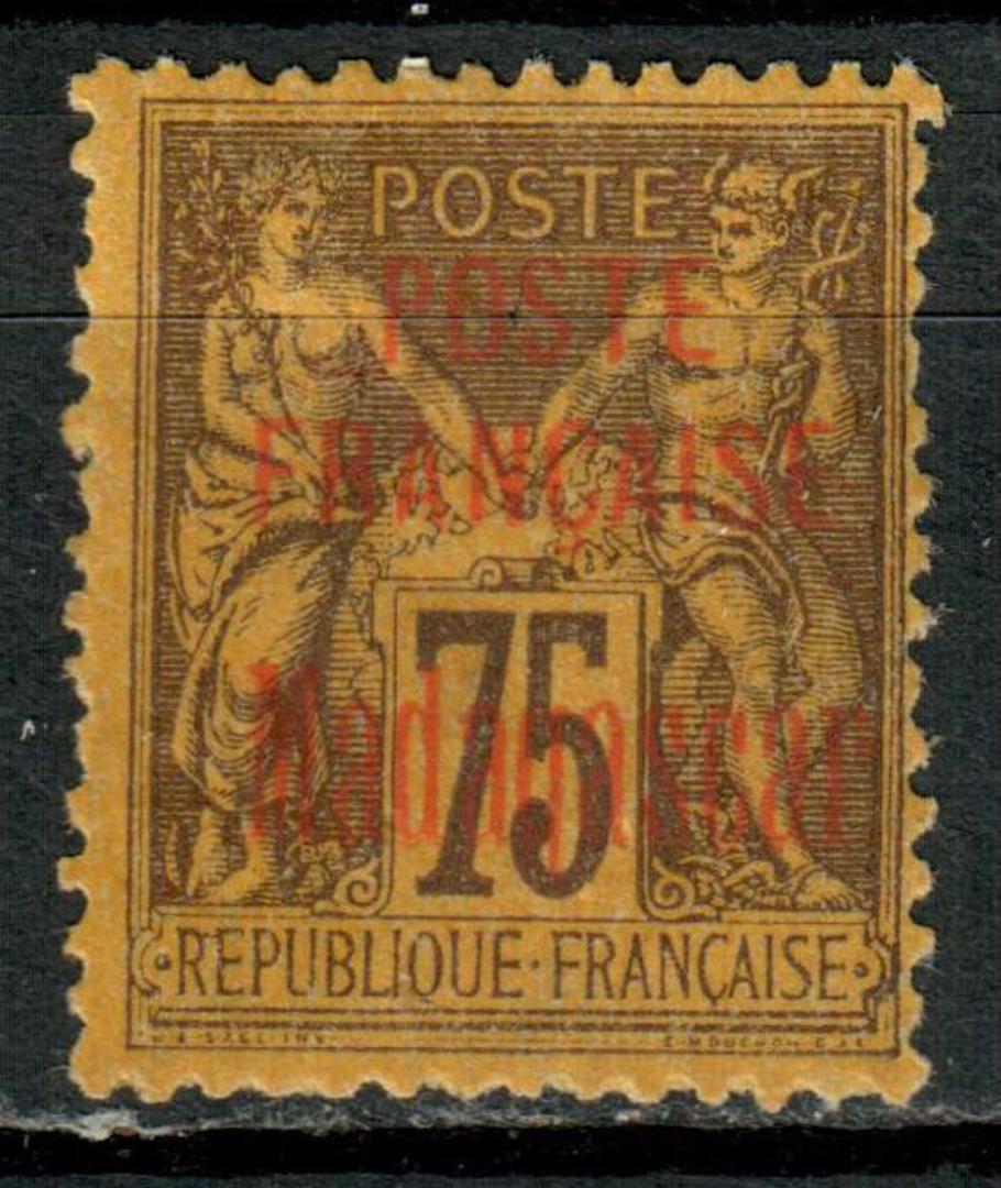 FRENCH POST OFFICES IN MADAGASCAR 1891 Definitive 25c Brown on buff. - 75978 - LHM image 0