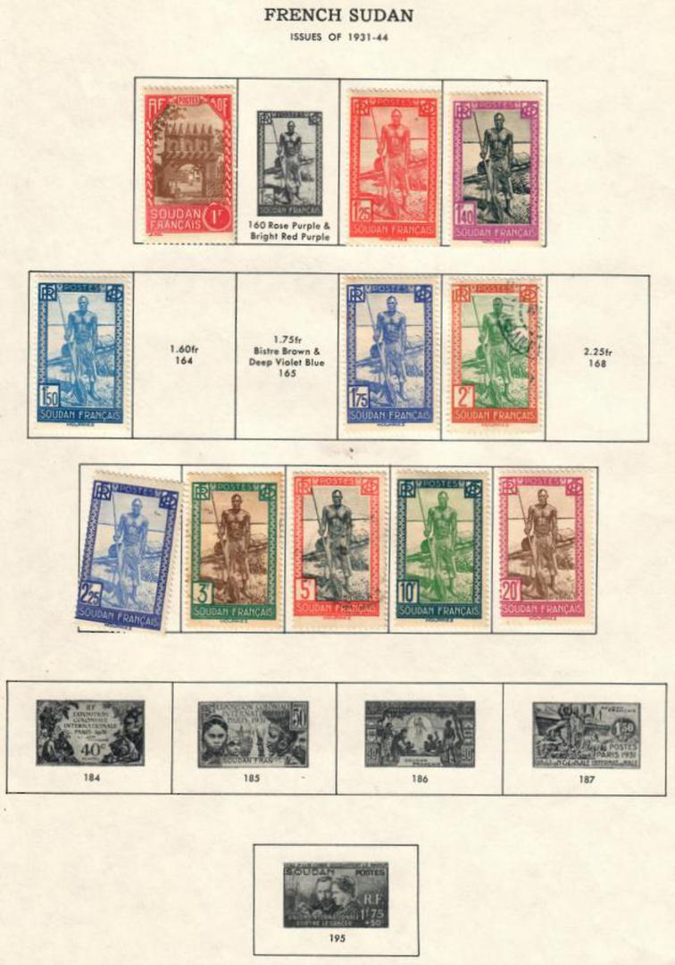 FRENCH SUDAN 1931 Definitives. 37 values of the set of 41. Mostly mint. - 56085 - Mint image 1