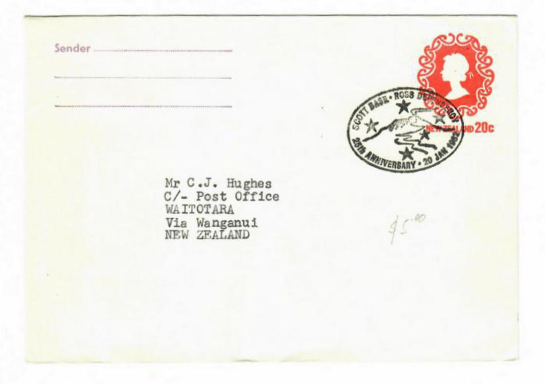 NEW ZEALAND 1982 25th  Anniversary of Scott Base. Special Postmark on cover. - 30087 - Postmark image 0