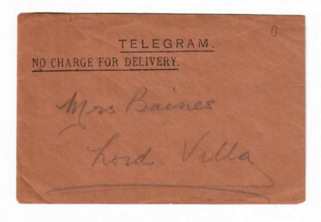 NEW HEBRIDES Telegram Chare for Delivery. Addressed to Port Villa. - 32106 - PostalHist image 0