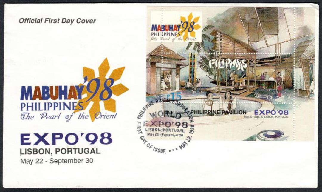 PHILIPPINES 1998 Expo '98 Miniature sheet on first day cover. - 132453 - FDC image 0