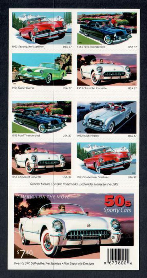 USA 2005 Sports Cars. Self Adhesive. Booklet. - 58129 - UHM image 0
