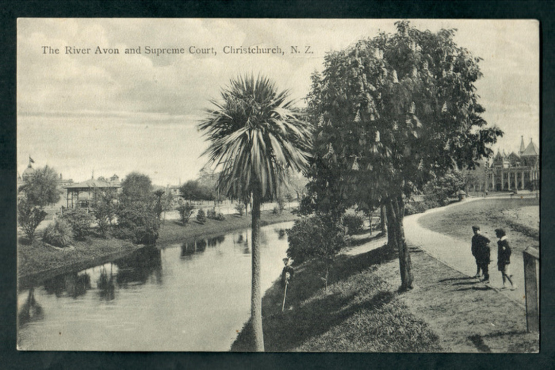 Postcard of The River Avon and Supreme Court Christchurch. - 48469 - Postcard image 0