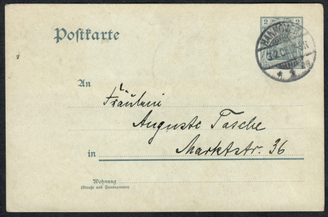 GERMANY 1905 Postal Stationery. Internal card from Hannover. - 33567 - PostalHist image 0