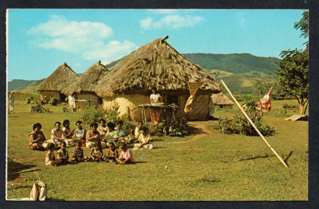 Coloured postcard of Fijian Village Nadi. - 43815 - Postcard image 0