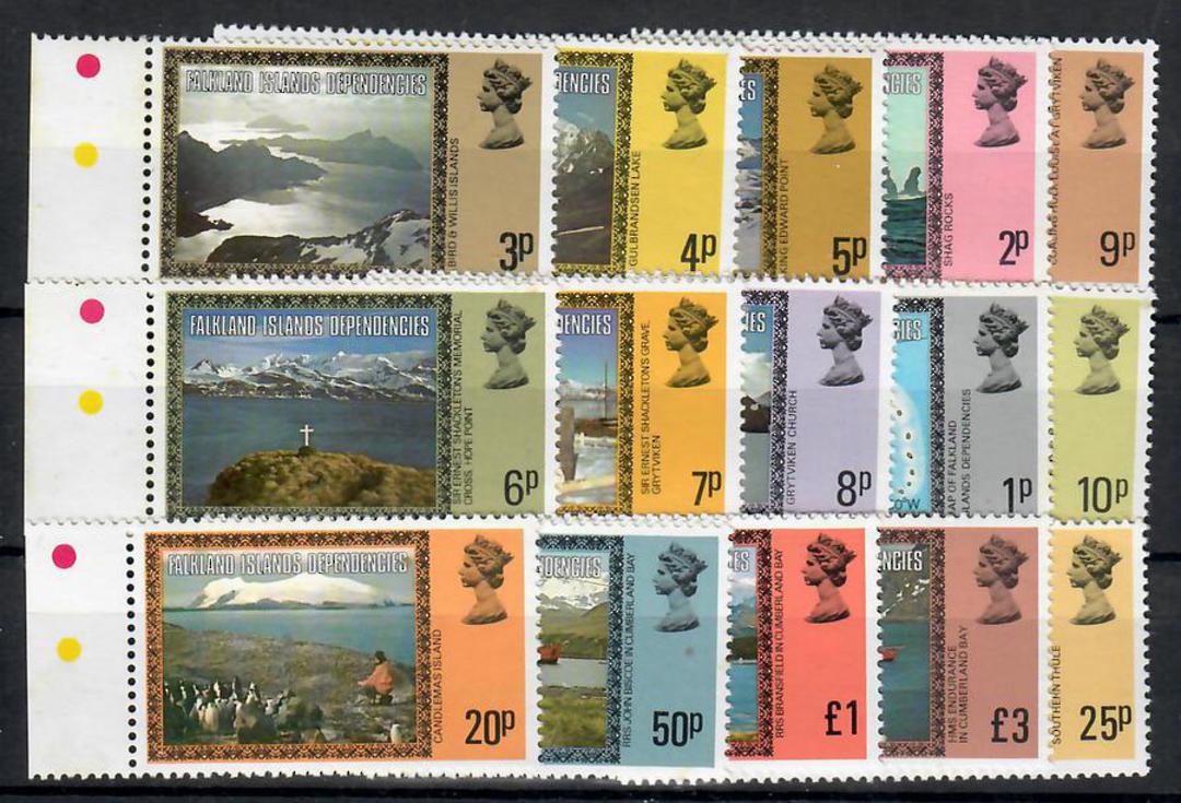 FALKLAND ISLANDS DEPENDENCIES 1980 Definitives. Set of 13 with marginal date 1984 at foot. - 22781 - UHM image 0