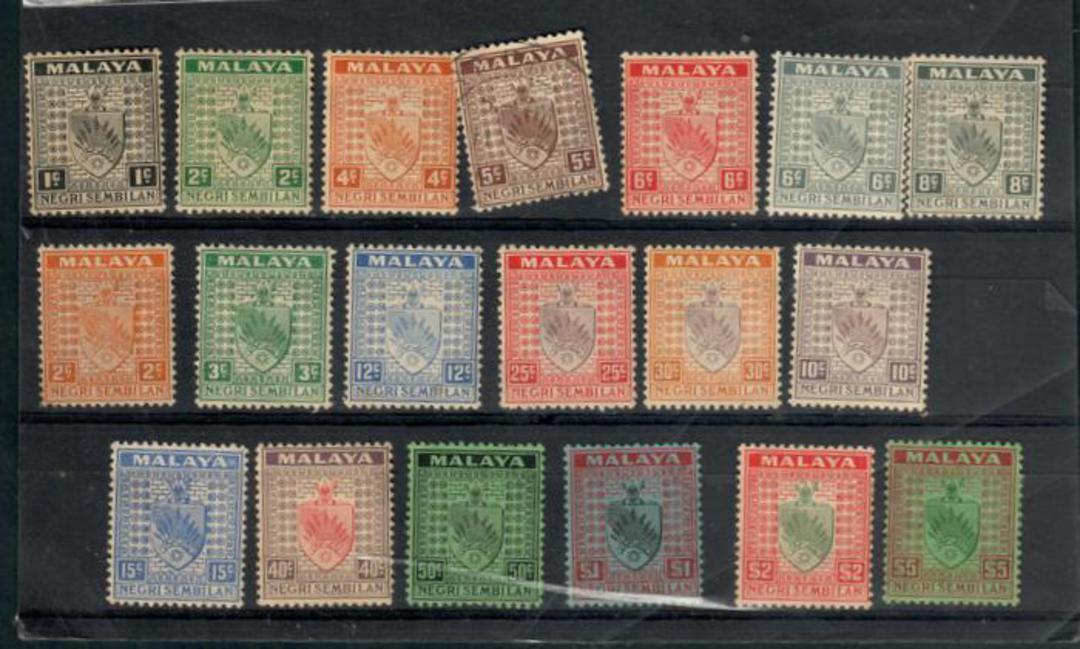 NEGRI SEMBILAN 1935 Definitives. Set of 19. - 20460 - Mint image 0