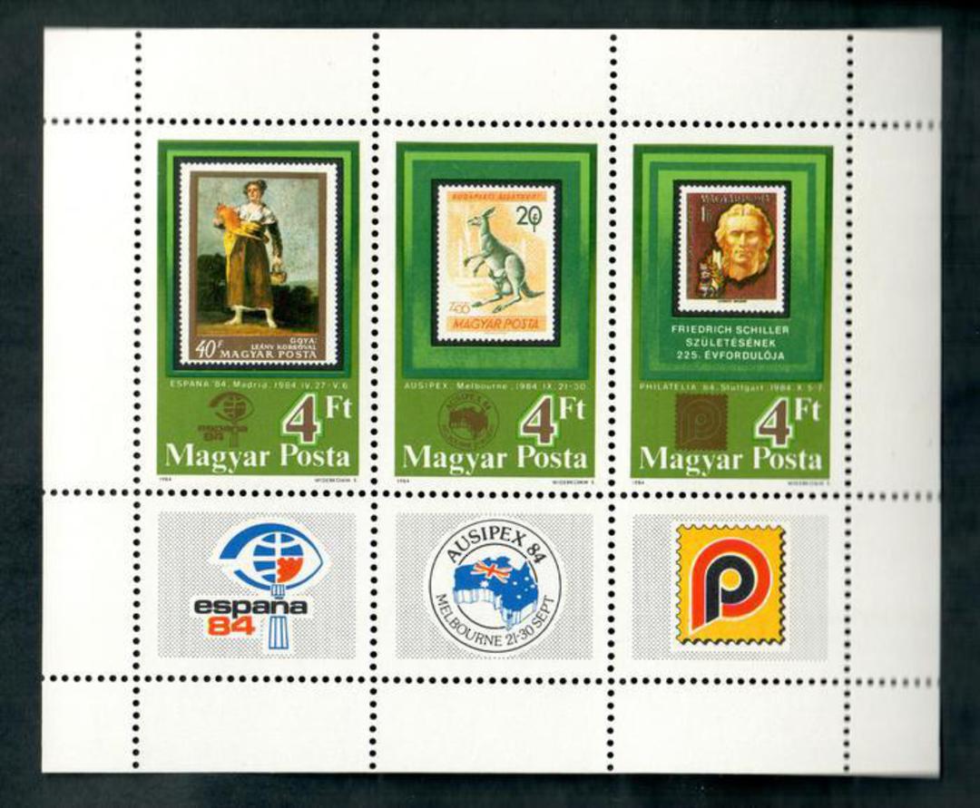 HUNGARY 1984 International Stamp Exhibitions. Miniature sheet. - 50574 - UHM image 0