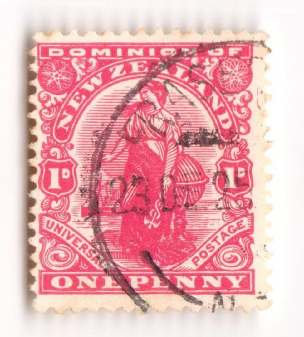 NEW ZEALAND Postmark Napier FRASERTOWN. C Class cancel on 1d Dominion. - 79623 - Postmark image 0