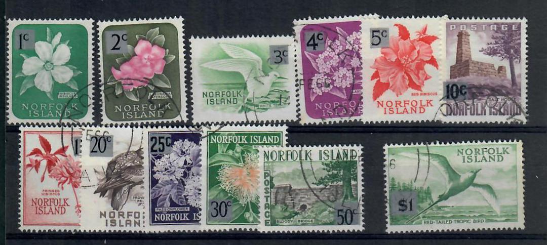 NORFOLK ISLAND 1966 Definitives. Set of 12. - 20634 - VFU image 0