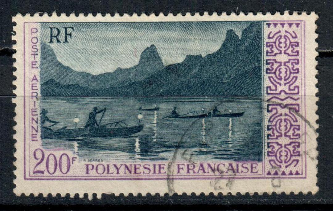 FRENCH POLYNESIA 1958 Definitive 200fr Deep Slate-Blue and Lilac. - 75984 - FU image 0
