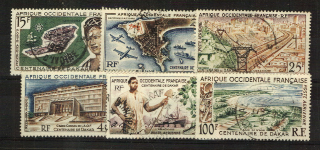 FRENCH WEST AFRICA 1958 Centenary of Dakar. Set of 6. - 22349 - Used image 0