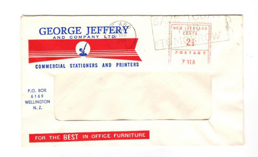 NEW ZEALAND 1968 Cover George Jeffery & Co Ltd Te Aro. - 38149 - PostalHist image 0