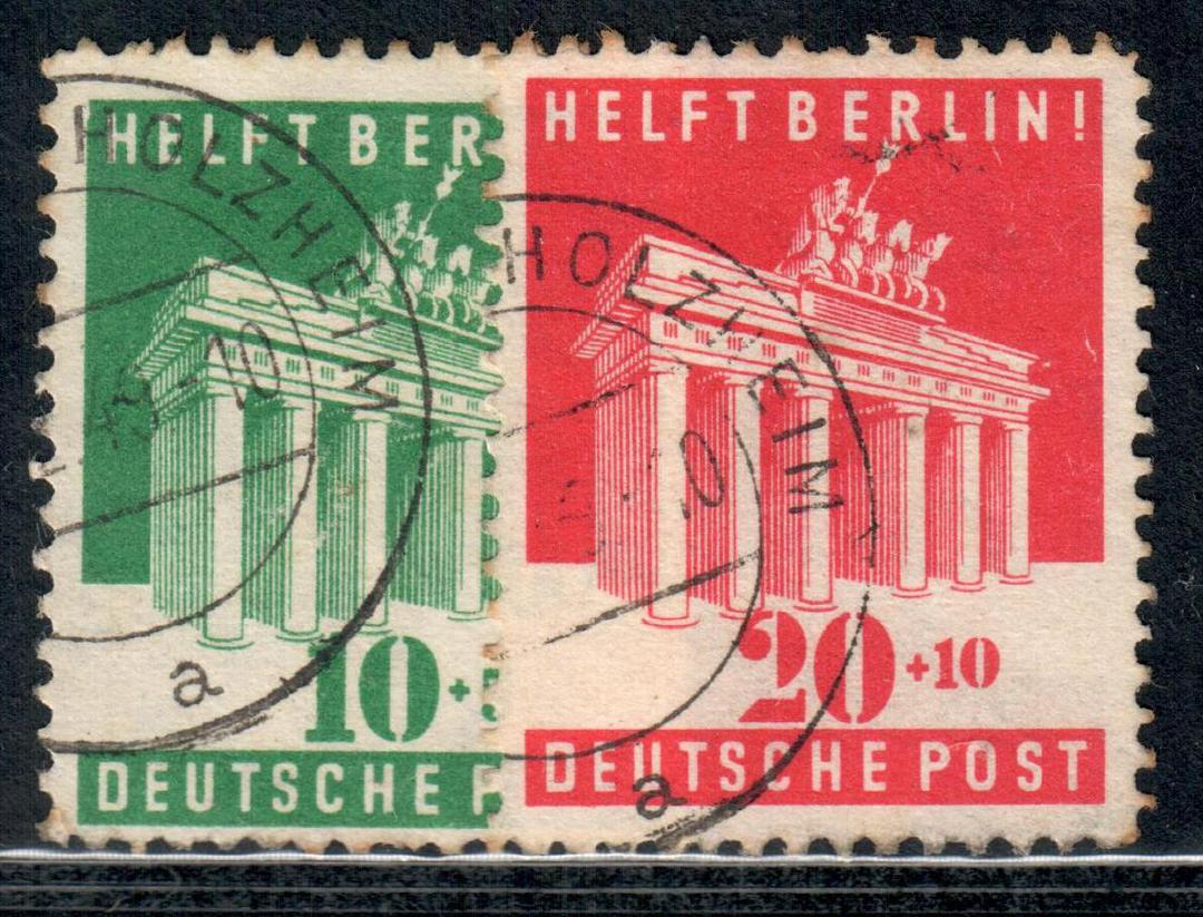 ALLIED OCCUPATION of GERMANY British and American Zones 1948 Aid to Berlin. Simplified set of 2. - 9334 - VFU image 0