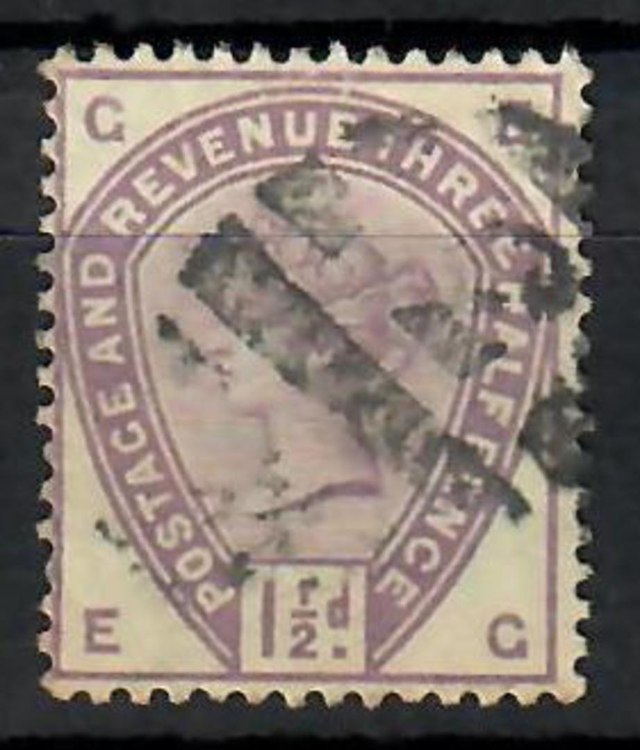 GREAT BRITAIN 1883 1Â½d Lilac. Letters GEEG. One dull perf. Barred cancel. Attractive. - 70365 - FU image 0
