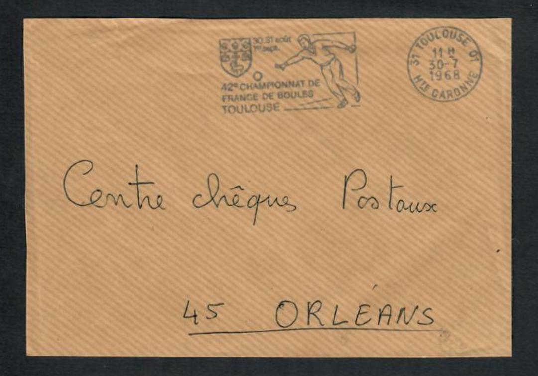 FRANCE 1968 Special Postmark Boules. Cover. - 30695 - PostalHist image 0