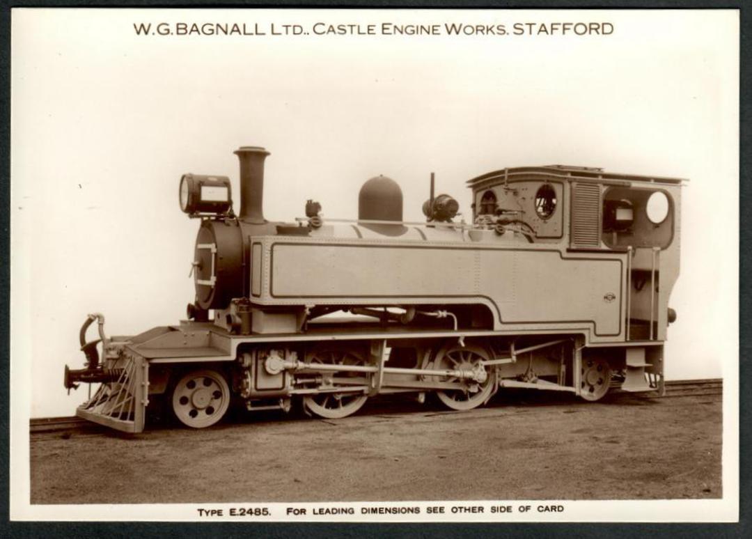Steam Locomotive Manufacturers W G Bagnall Limited Quote card Type E2485. Fine photograph. - 440683 - Postcard image 0