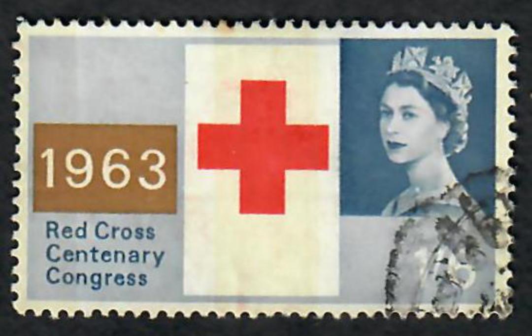 GREAT BRITAIN 1963 Red Cross 1/6 Red Blue and Bistre with three phosphor bands. - 70333 - Used image 0
