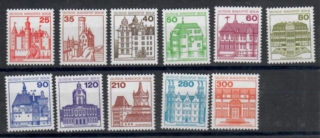 WEST BERLIN 1977 Definitives Castles. Selection of 11 values. All the issues from 1979 forward. - 22088 - UHM image 0