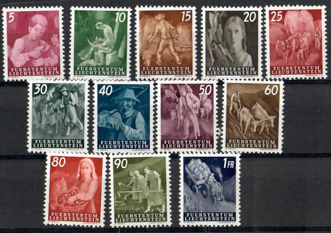 LIECHENSTEIN 1951 Definitives. Set of 12. - 26102 - UHM image 0
