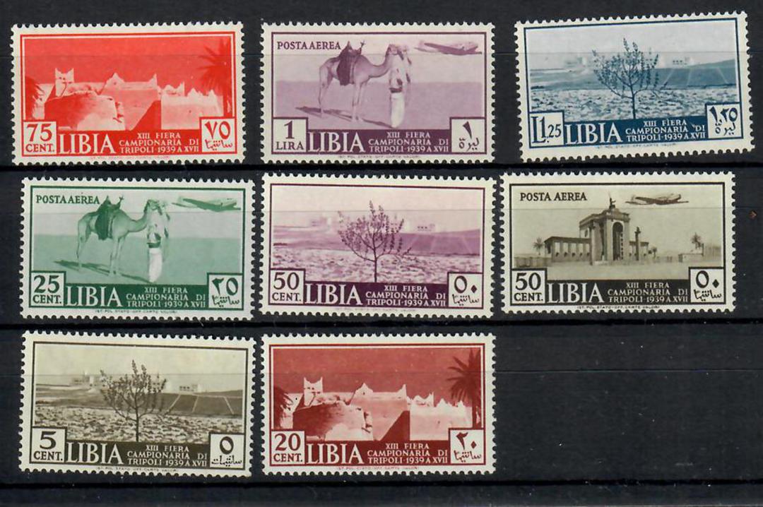 LIBYA 1939 Tripoli Trade Fair. Set of 8. image 0