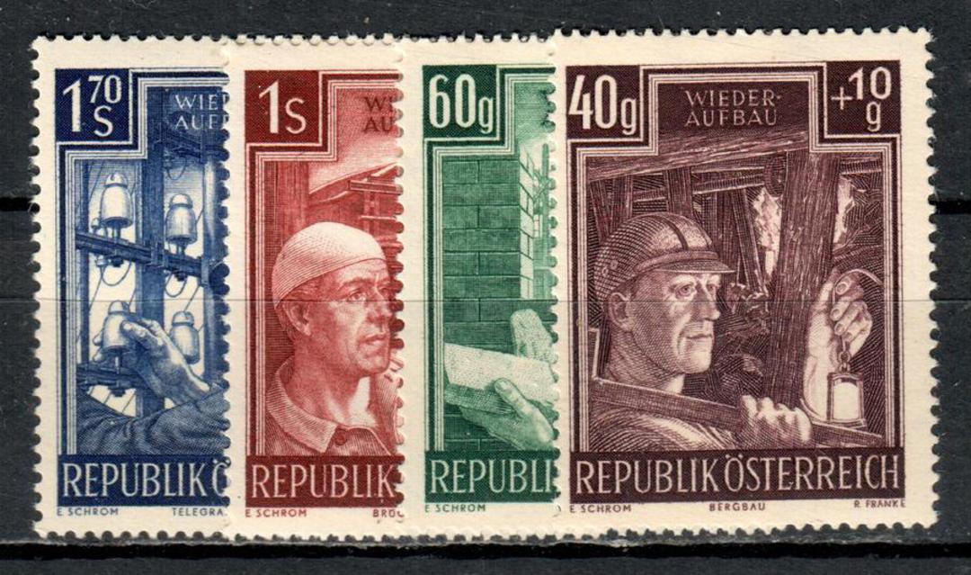 AUSTRIA 1951 Reconstruction Fund. Set of 4. - 75531 - Mint image 0