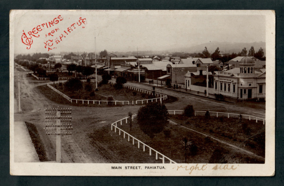 Real Photograph of Main Street Pahuatua. - 247862 - Postcard image 0