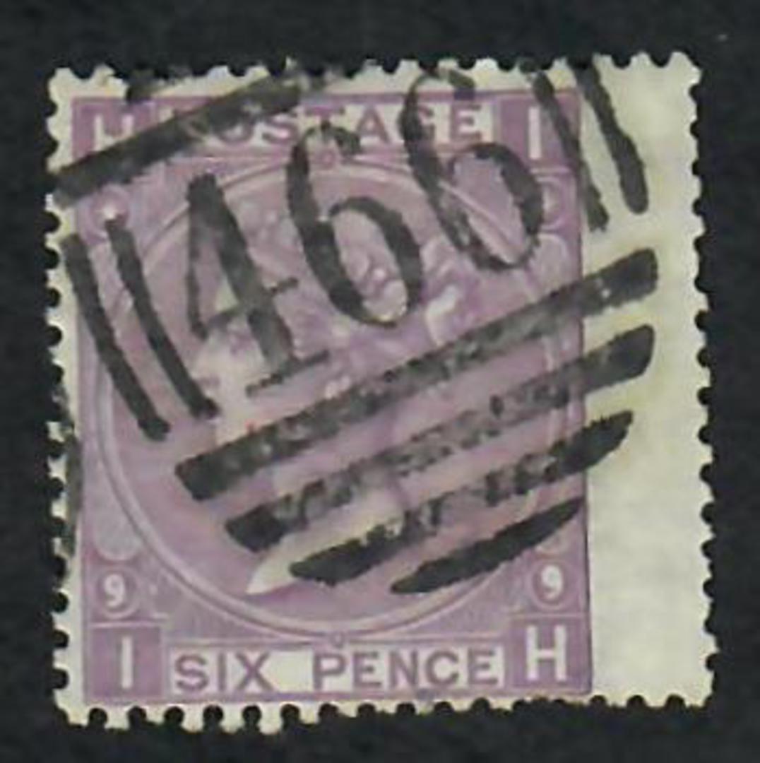 GREAT BRITAIN 1867 6d  Mauve. Without hyphen. Plate 9. Letters HIIH. A striking copy with right wing margin and fresh colour. Cl image 0