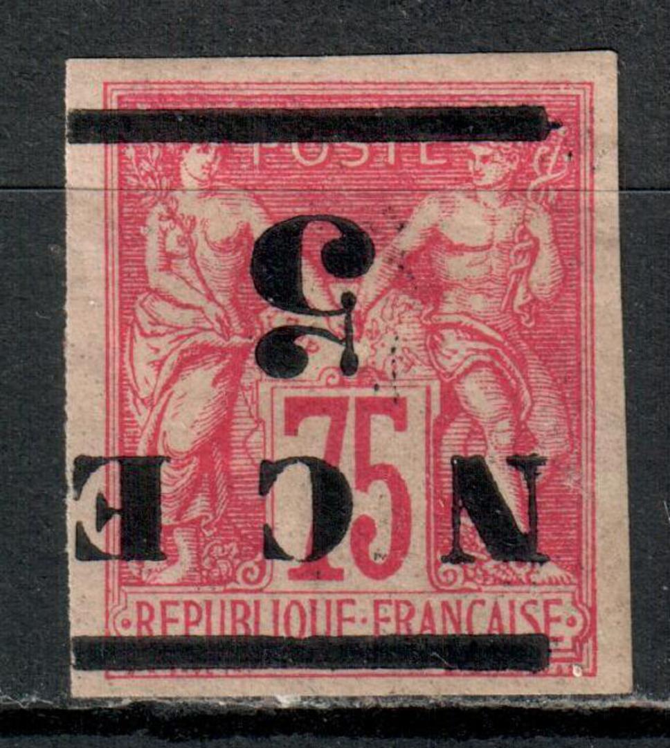 NEW CALEDONIA 1881 Definitive Surcharge 5c on 75c Rose-Carmine.Surcharge inverted. - 74526 - Mint image 0
