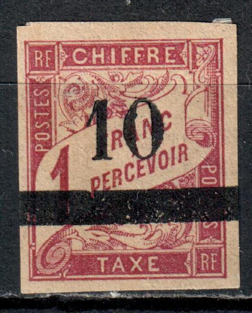 SENEGAL 1903 Postage Due 10 on 1fr Rose on buff. Four huge margins. - 75856 - Mint image 0