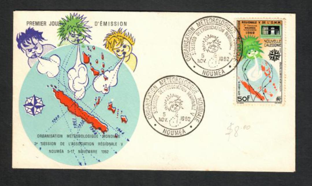 NEW CALEDONIA 1962 Third Regional Assembly of World Meteorological Association. Actually on cover but toned. Therefore as fine u image 0