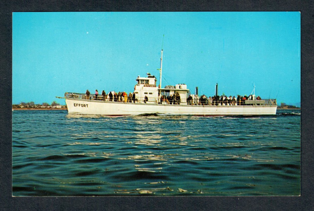 USA Two Coloured postcards of Deep Sea Fishing Launches "Helen H" and "Effort". Advertising cards. - 40488 - Postcard image 1