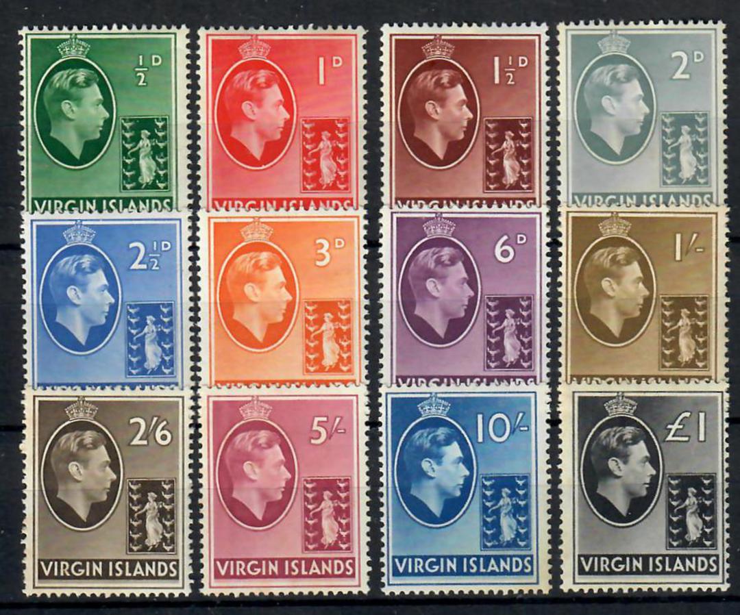 BRITISH VIRGIN ISLANDS 1938 Geo 6th Definitives. Set of 12. Presume the cheaper papers. - 23014 - Mint image 0