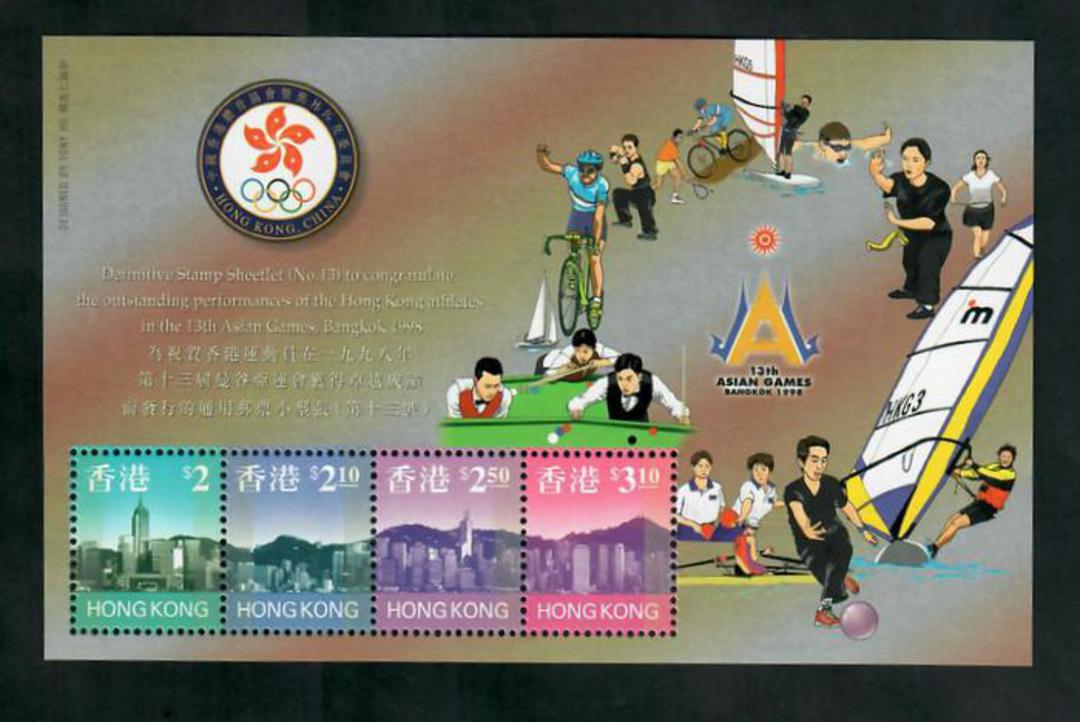 HONG KONG CHINA 1998 13th Asian Games Bangkok. Miniature sheet. - 51134 - UHM image 0