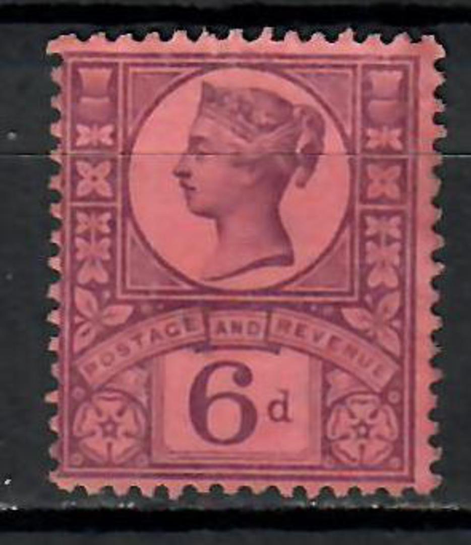 GREAT BRITAIN 1887 Victoria 1st Definitive 6d Purple on rose-red. - 9037 - MNG image 0