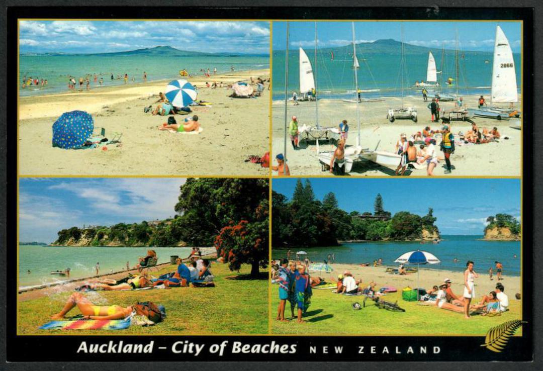 AUCKLAND City of Beaches. Modern Coloured Postcard. Montage. - 445554 - Postcard image 0