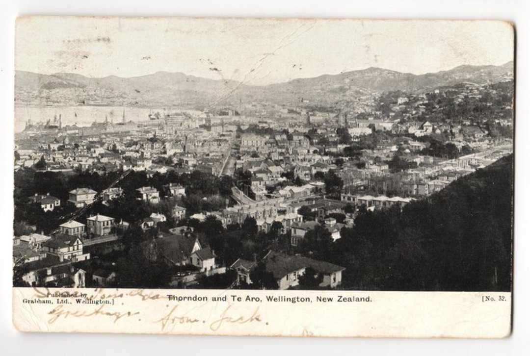 Early Undivided Postcard of Thorndon and Te Aro. - 47396 - Postcard image 0