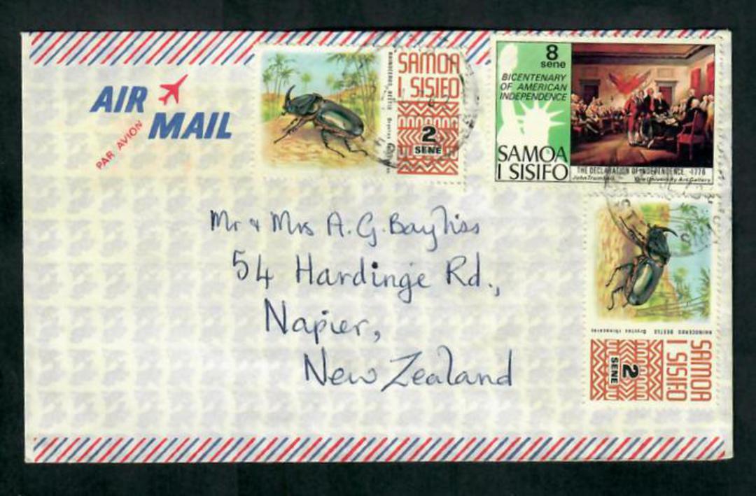 SAMOA 1978 Tidy airmail cover to New Zealand bearing 2c definitive and a commemorative. - 31608 - PostalHist image 0