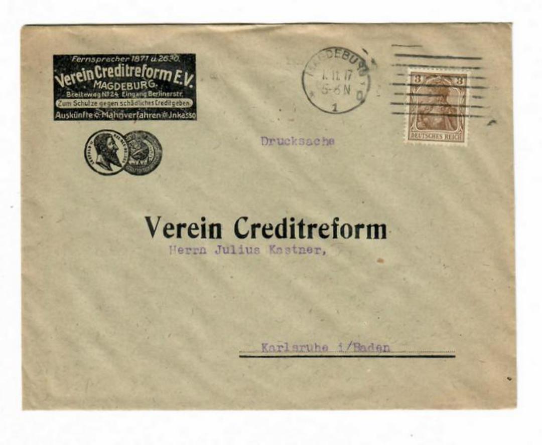 GERMANY 1917 Postal History Commercial cover from Magdeburg postmarked 1/11/17 - 30464 - PostalHist image 0