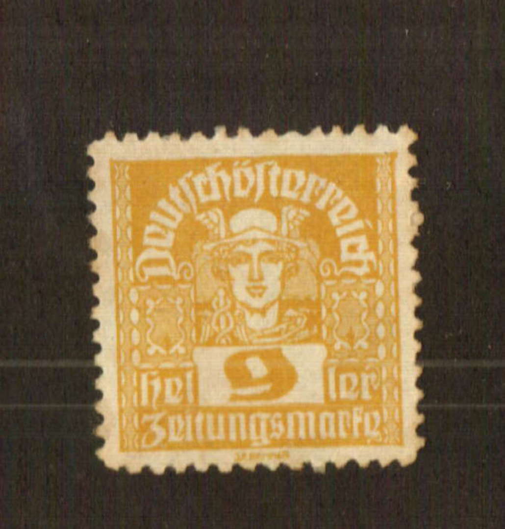 AUSTRIA 1920 Newspaper 9h Yellow-Bistre. Unofficially perforated. - 71529 - Mint image 0