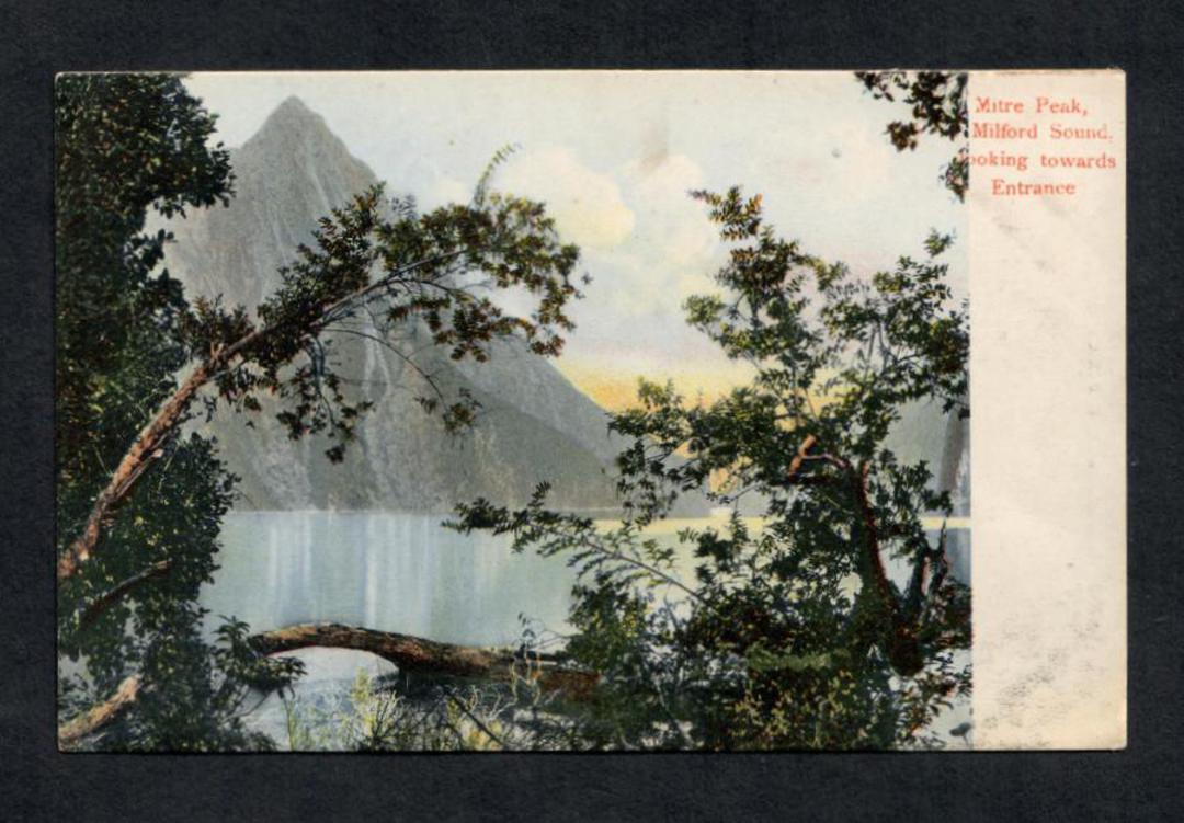 Coloured Postcard of Mitre Peak Milford Sound. - 49880 - Postcard image 0