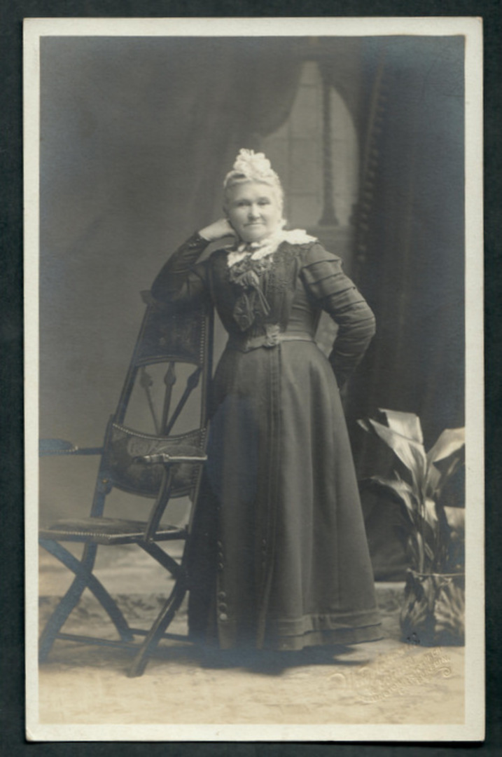 Real Photograph by Molesworth and Binns of Elderly Lady Christchurch. - 48390 - Postcard image 0