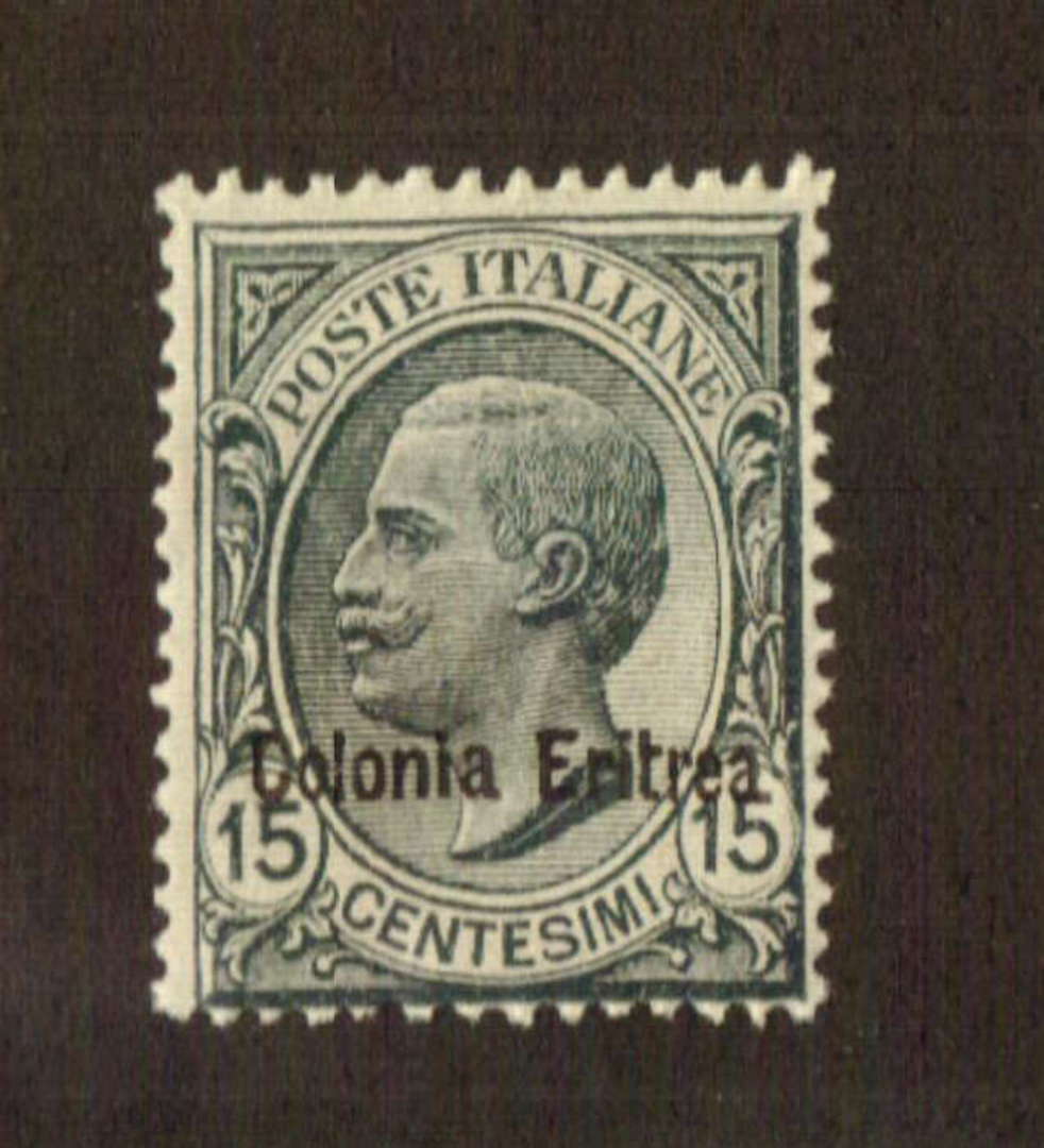 ERITREA 1916 Definitive 15c Slate. Fine copy. - 71109 - Mint image 0